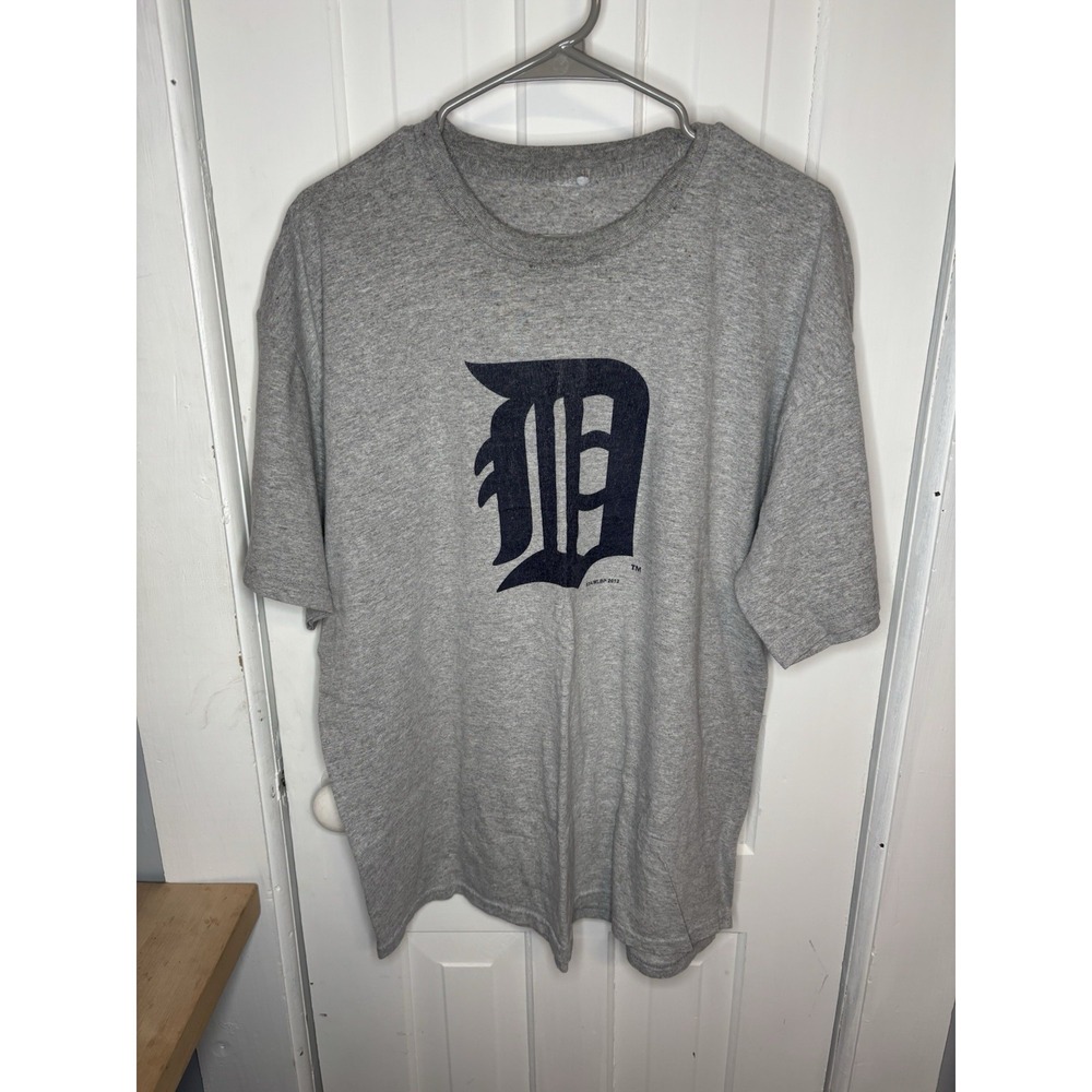 Miller‎ Lite Detroit Tigers Men's Gray Cotton Graphic T-Shirt Short Sleeve Large